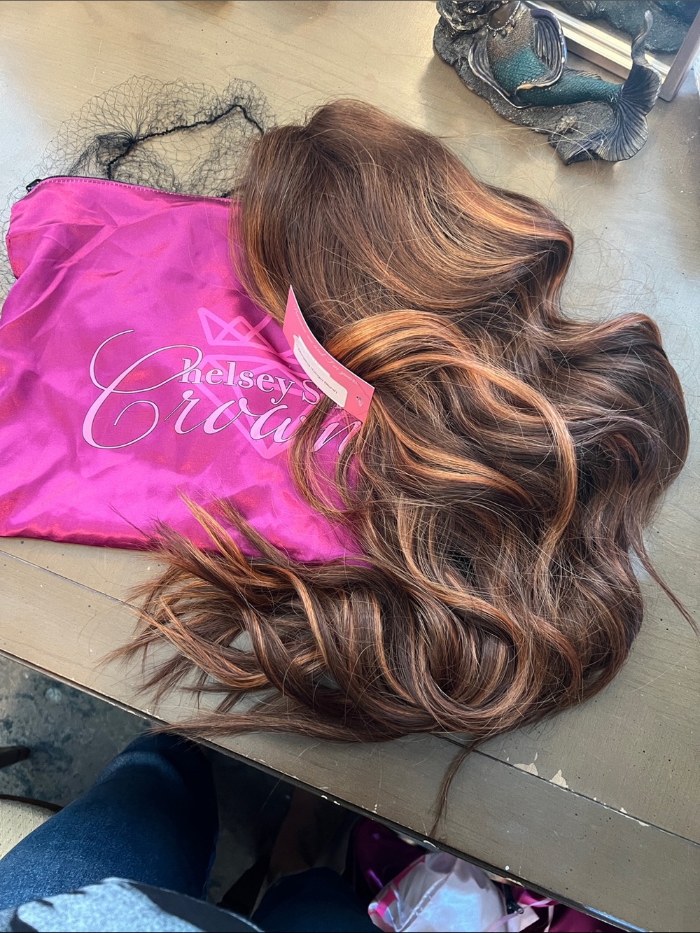 Morgana Collection Long Copper Brown Wave Wig - Picture 3 of 7